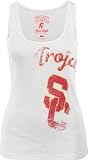 USC Trojans Women's White Divers Cove Rib Knit Tank Top