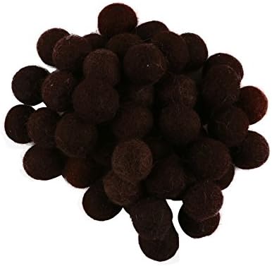 Feltfriend 25 Pieces %100 Wool Felt Balls, Diameter 20 mm : 0.78 inch (Bitter Brown - M67)