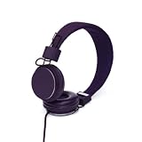 Urbanears Plattan Plus Folding Classic Full Size On-Ear Stereo Headphones with volume control for Apple iPod/iPhone/iPad, Aubergine