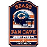 NFL Chicago Bears 11-by-17 inch Fan Cave No Offseason Wood Sign