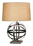 IMAGE OF Robert Abbey Bronze with Driftwood Linen Shade Table Lamp