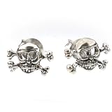 Boucles dOreilles à Clous en Argent Sterling - Têtes de mort [Bijoux]
