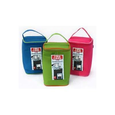 J.L. Childress Tall TwoCOOL 2 Bottle Cooler, Green/Orange