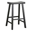 Carolina Cottage 30-Inch Saddle Seat Stool, Antique Black