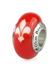 Sterling Silver Ohm Fleur De Lis Bead Charm AMW00202
