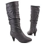 Damen Schuhe, STIEFEL, BOOTS, Q20, Synthetik in hochwertiger Leder Optik, Grau, Gr 39