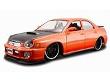 Review Maisto 32095 orange / Diecast Model Subaru Impreza WRX Allstars in Orange (1:24 scale)