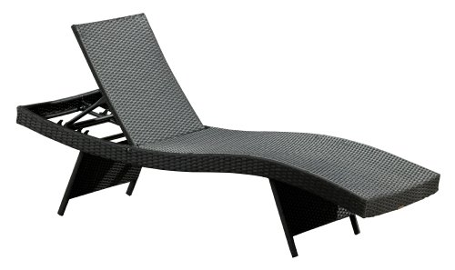 Ambientehome 63449AM Gartenliege Prince schwarz Polyrattan