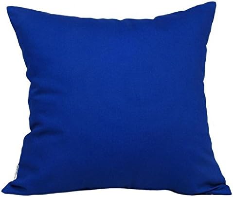 Cotton Canvas Throw Pillow Cover - Handmade - Many Colors Avaliable (18 "X18 " Inch, Royal Blue)