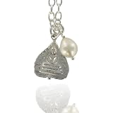 Monica Vinader Sterling Silver 18 Chain Necklace With Buddha and Pearl Drop