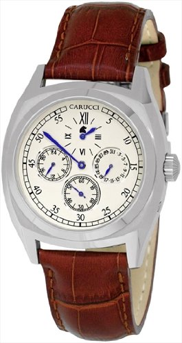 Carucci Automatik Echtlederband Herrenuhr