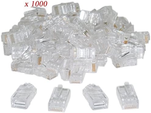 1000 Pcs Rj45 Cat5 Cat5e 8p8c Modular Network Cable LAN Connector End Plug LOT