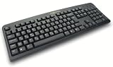 Konyin Black PS/2 106-Key Compact size United States Multilingual Keyboard (KB-201PB-US)