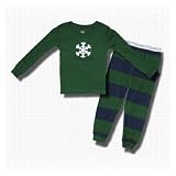 Calvin Klein "Snowflake" 2 piece pajama for children in Green