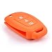 Keyzone Silicone Key Cover Fit For i20 3 Button Flip Key Models 2013 Onwards (Orange) RS.225.00