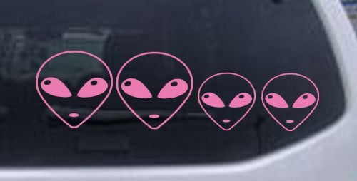 Alien Stick Family Stick Family Car Window Wall Laptop Decal Sticker -- Pink 60in X 17.4in On Sale