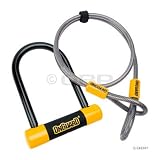 On Guard Bulldog Mini Lean & Mean Double Team U-Lock with 4' Cable: 3.5