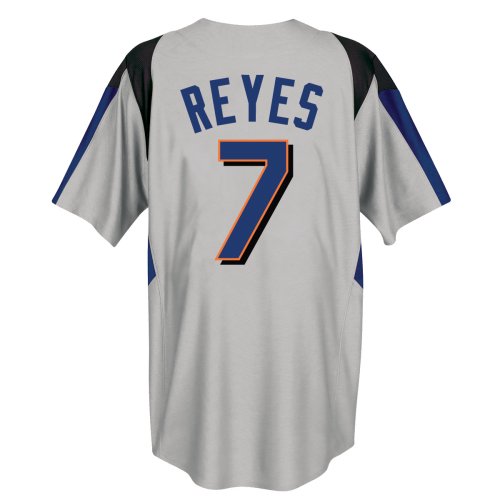 Jose Reyes New York Mets Stance II Gray Button-Front Jersey (X-Large)
