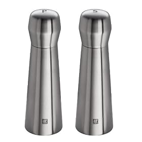 Zwilling J.A Henckels Stainless Steel Salt and Pepper Mills, Set of 2