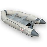 Seamax Sport420 Gray Inflatable Boat, 13.8 FT Tender, Aluminum Floor Dinghy