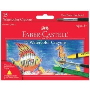 Faber-Castell Watercolor Crayons with Brush 15-pk.