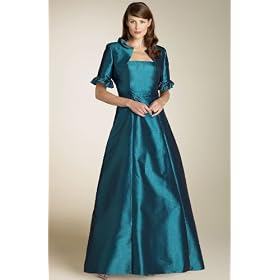Formal Evening Dress with Short Jacket - Mother of Bride & Groom, Wedding, Party, MOB Gown by Sean Collection (7342) Deep Teal