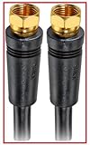 PTC Premium GOLD Series RG6 F Type HIGH GRADE QUAD SHIELD Coaxial 18AWG CL2 Rated 75Ohm Cable - 6 ft