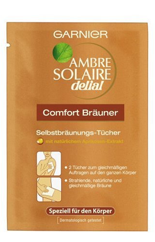 Garnier Ambre Solaire Delial Selbstbr&auml;uner Comfort Br&auml;uner-T&uuml;cher f&uuml;r den K&ouml;rper, 2 x 5,6  Preisvergleich