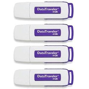Kingston DataTraveler I – 4 GB USB 2.0 Flash Drive 4-Pack DTI/4GB-4P
