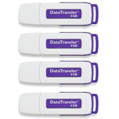 Kingston DataTraveler I - 4 GB USB 2.0 Flash Drive 4-Pack DTI/4GB-4P