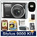 Olympus Stylus 9000 12MP 2.7 LCD Digital Camera (Black) Sensible Mega Bundle