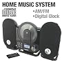 GPX HC208B Home Music System Vertical CD Player with AM/FM Radio and Digital Clock Includes Remote Control (Black)