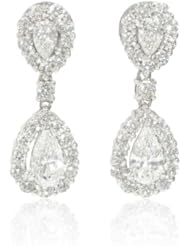 Diamond 18k White Gold Dangle Earrings