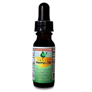 Tasty Drops 1/2fl Oz (15ml) 100mg Cannabidiol CBD Hemp Oil Dietary Supplement (Cinnamon)