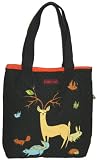 Bungalow360 Deer Friends Black Reversible Tote