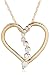 10k Choice of White or Yellow Gold Journey Diamond Heart Shaped Pendant (1/5 cttw, G-H Color, I1 Clarity)