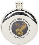 Search : Closeout - 5 ounce Round Hip Flask with EAGLE Emblem