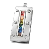 Rainbow Gay Pride CZ Dog Tag Pendant