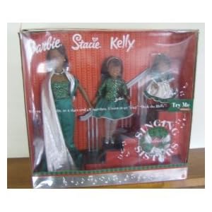 Rare African American Version Black Barbie Stacie and Kelly Singing Holiday Sisters Deck... by 