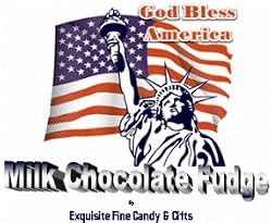 Custom Labeled Gift God Bless America Milk Chocolate Fudge Box