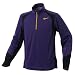 NIKE（ナイキ） トレーニングアパレル メンズ スピードDRI－FITファブリックミックスハーフジップL／Sトップ クラブパープル／ブラック