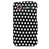 Hard Snap on Plastic RUBBERIZED With WHITE BLACK DOTS Design Sleeve Facepla ....