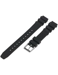 Momentum Womens ZC-14RUH M1 14mm Hyper Black Rubber Watch Strap