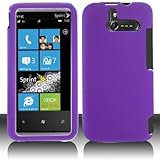 Purple Hard Plastic Rubberized Case Cover for HTC 7575 Arrive