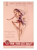 1956 New York City Ballet Poster Giclee Poster Print, 18x24