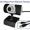 LUPO 16 Megapixel Driverless (Plug & Play) PC Skype Webcam & Mic with 360 degree rotation - BLACK