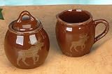 Sugar And Cream Jars Brown Moose Collectible Decoration Tabletop Decor