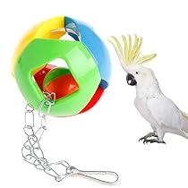Delight eShop Pet Bird Bites Toys Parrot Chew Ball Swing Cage Hanging Play Cockatiel Parakeet
