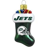 NFL New York Jets Blown Glass Stocking Ornament