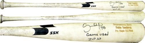 Pablo Sandoval Autographed/Hand Signed 2010 Game Used Uncracked SSK Ash San Francisco Giants Bat
